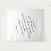 Persoonlijk huwelijksachterdoek | Huwelijk wandtap Wandkleed (Voorkant (horizontaal))