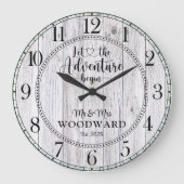 Persoonlijk huwelijksavontuur van pasgehuwden begi grote klok (Voorkant)