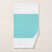 Persoonlijk huwelijkscadeau blauw gestreept wit    bad handdoek (Handdoek)