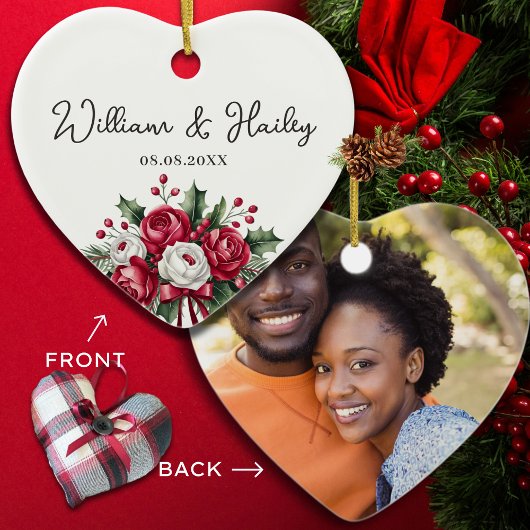 Persoonlijk huwelijkscadeau - Geschenk voor getrou Keramisch Ornament