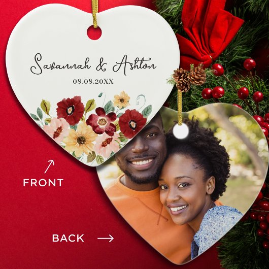 Persoonlijk huwelijkscadeau - Geschenk voor getrou Keramisch Ornament