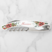 Persoonlijk huwelijkscadeau met kerstster kurkentrekker (Achterkant)