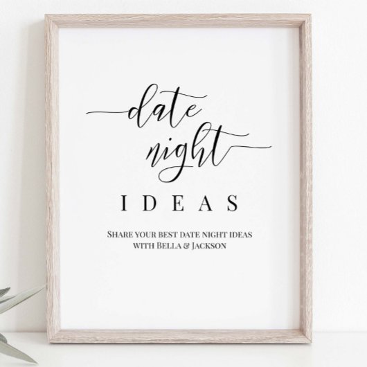 Persoonlijk huwelijksdatum-idee voor een avond sam poster