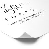 Persoonlijk huwelijksdatum-idee voor een avondje u poster (Hoek)