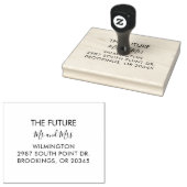Persoonlijk huwelijksfeest-adres van het bruidspaa rubberstempel (Gestempeld)