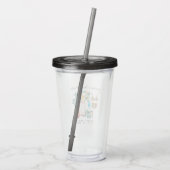 Persoonlijk huwelijksfeest cadeau voor de bruidsme acryl drinkbeker (Achterkant)