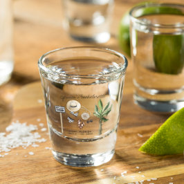 Persoonlijk huwelijksfeest cadeau voor de bruidsme shot glas