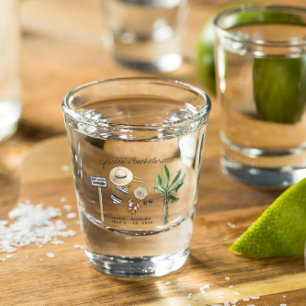 Persoonlijk huwelijksfeest cadeau voor de bruidsme shot glas
