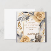 Persoonlijk huwelijksfeest voor het paar  save the date (Voorkant / Achterkant)