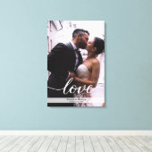 Persoonlijk huwelijksfoto-liefdesscript voor pasge canvas afdruk (Insitu (Houten vloer))