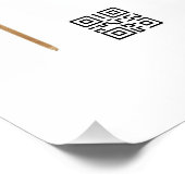 Persoonlijk Huwelijksfoto QR-code Bord | Rustiek Perfect Poster (Hoek)