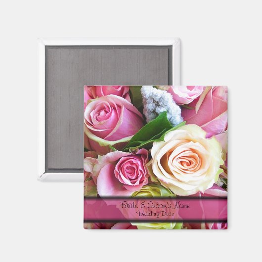 Persoonlijk huwelijksgeschenk magneet (Voorkant / Achterkant)