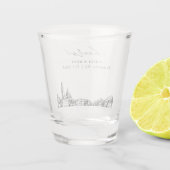 Persoonlijk huwelijksgeschenk Washington DC Proost Shot Glas (Achterkant)