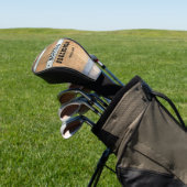 Persoonlijk huwelijksgetuige Whiskey Vat Golfheadcover (Insitu)