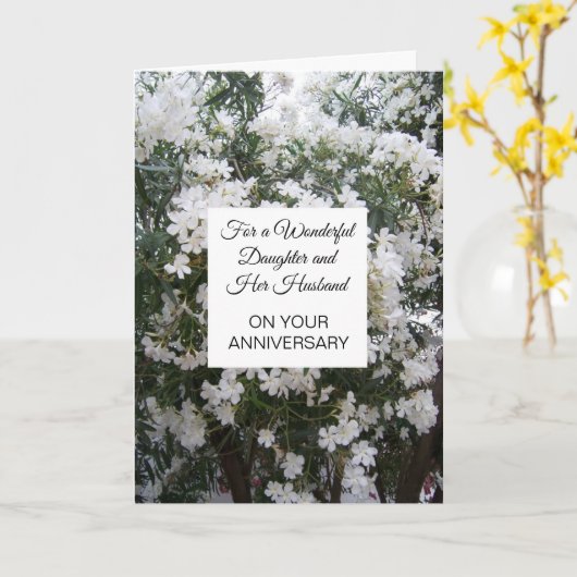 Persoonlijk huwelijksjubileum voor dochter en echt kaart (Gele Bloem)