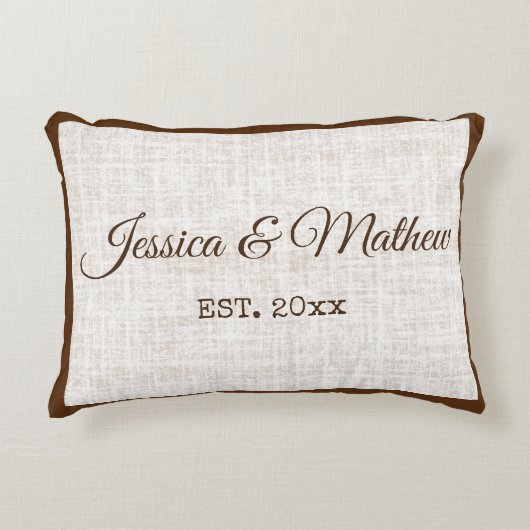 Persoonlijk huwelijksjubileumcadeau accent kussen (Voorkant)