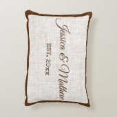 Persoonlijk huwelijksjubileumcadeau accent kussen (Achterkant (Verticaal))