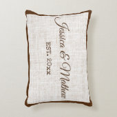 Persoonlijk huwelijksjubileumcadeau accent kussen (Voorkant(Verticaal))