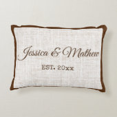 Persoonlijk huwelijksjubileumcadeau accent kussen (Achterkant)