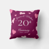 Persoonlijk huwelijksjubileumcadeau kussen (Achterkant)
