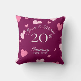 Persoonlijk huwelijksjubileumcadeau kussen