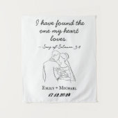 Persoonlijk Huwelijkskleed Wandkleed (Voorkant)