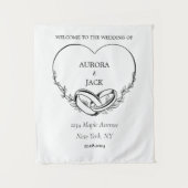 Persoonlijk Huwelijkskleed Wandkleed (Voorkant)