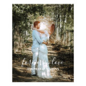 Persoonlijk Huwelijksportret Moderne Calligrafie Foto Afdruk (Voorkant)