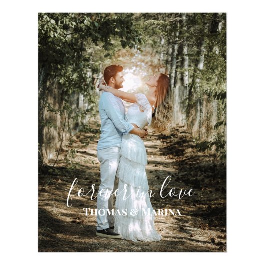 Persoonlijk Huwelijksportret Moderne Calligrafie Foto Afdruk (Voorkant)