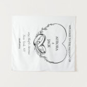 Persoonlijk HuwelijksTapijt Wandkleed (Voorkant (horizontaal))