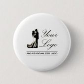 Persoonlijk Huwelijkswed Idee Voeg Uw Ontwerp Toe Ronde Button 5,7 Cm (Voorkant)