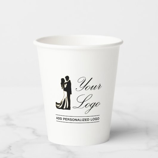 Persoonlijk Huwelijkswidee Voeg Uw Ontwerp Toe Papieren Bekers (Voorkant)