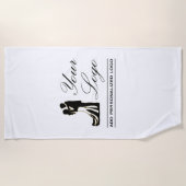 Persoonlijk Huwelijkswidee Voeg uw ontwerp toe Strandlaken (Voorkant)