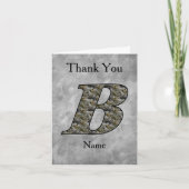 Persoonlijk Hydrangeabloem Monogram Initiaal B Bedankkaart (Voorkant)
