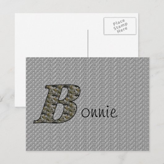 Persoonlijk Hydrangeabloem Monogram Initiaal B Briefkaart (Voorkant / Achterkant)