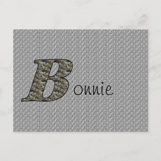 Persoonlijk Hydrangeabloem Monogram Initiaal B Briefkaart (Voorkant)
