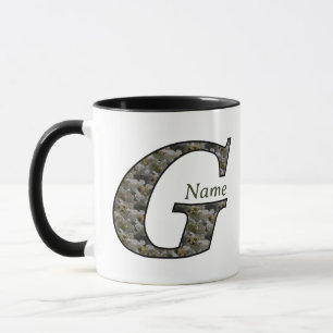 Persoonlijk Hydrangeabloem Monogram Initiaal G Mok