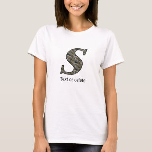 Persoonlijk Hydrangeabloem Monogram Initiaal S T-shirt
