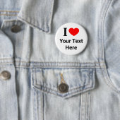 Persoonlijk I ❤️ I LOVE I HEART Ronde Button 5,7 Cm (In situ)