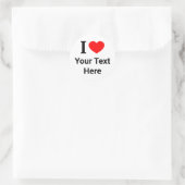 Persoonlijk I ❤️ I LOVE I HEART Ronde Sticker (Tas)