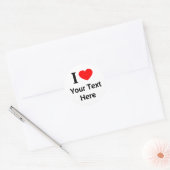 Persoonlijk I ❤️ I LOVE I HEART Ronde Sticker (Envelop)