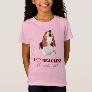Persoonlijk I Love Howling Beagles T-shirt