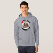 Persoonlijk I LOVE MY DOG Hoodie (Voorkant volledig)