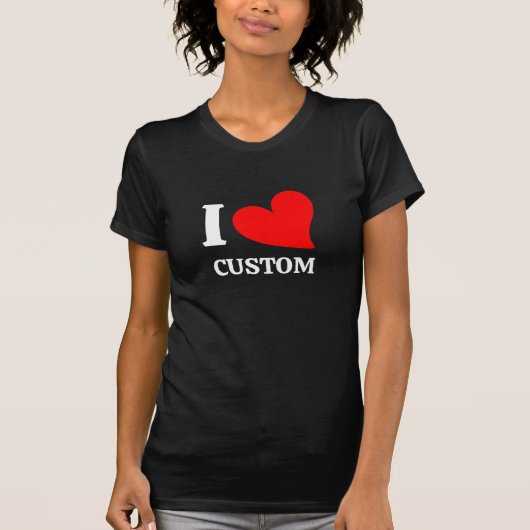 Persoonlijk I love T-shirt Aangepaste Witte Liefde (Voorkant)