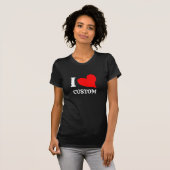 Persoonlijk I love T-shirt Aangepaste Witte Liefde (Voorkant volledig)