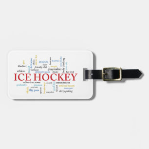 Persoonlijk, Ice Hockey Coach Dank u in woorden Bagagelabel