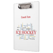 Persoonlijk, Ice Hockey Coach Dank u in woorden Klembord (Links)