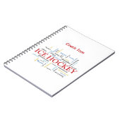 Persoonlijk, Ice Hockey Coach Dank u in woorden Notitieboek (Linkerzijde)