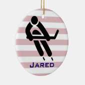 Persoonlijk Ice Hockey-Ornament Keramisch Ornament (Rechts)