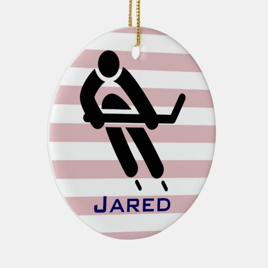 Persoonlijk Ice Hockey-Ornament Keramisch Ornament (Rechts)